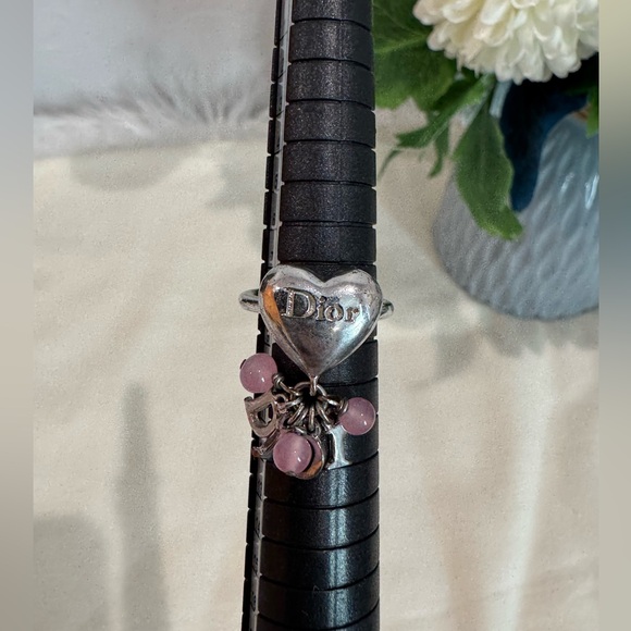 Christian Dior Heart Logo Ring | Size US 5 - Picture 4 of 16